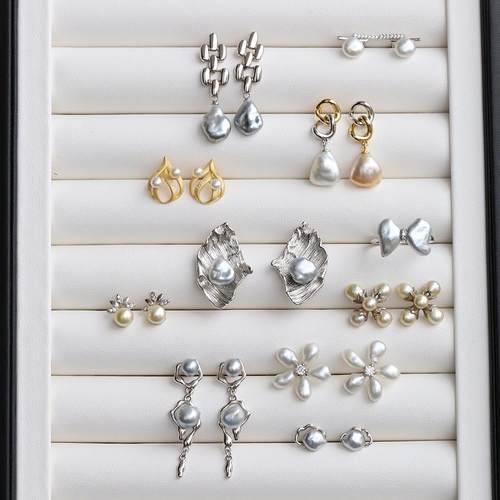 keshi无核海水野生珍珠925银款耳钉耳坠克旭福利款合集