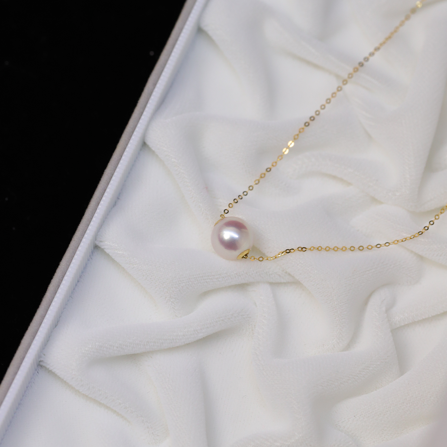 天女光樱花粉路路通项链