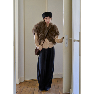 Call me Blue《复古回潮》秋冬高级狐狸毛披肩皮草外套