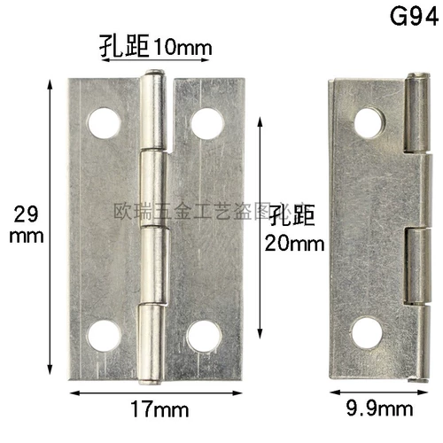 Белая никелированная мини-петля Очень маленькая петля Плоская петля Маленькая петля с 4 отверстиями Складная петля Желтая железная петля на 180 градусов