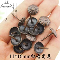 11*16 -миллиметровые красные древние хризантема, пропитанные ногтями