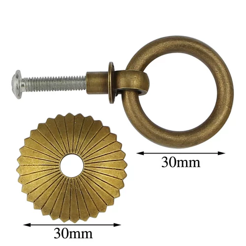 Классическая медная вытяжка кольцо китайская антикварная мебель чистая медная дверная ящик для дверей простые лекарства медная рука бесшовная твердое твердое кольцо
