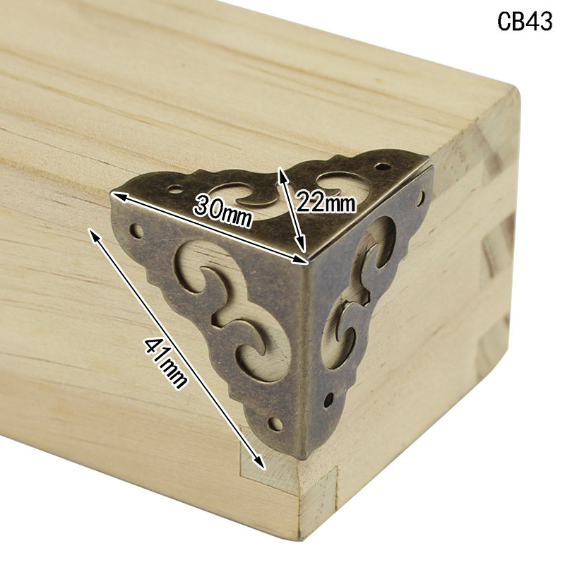 青古30*30mm边长铁皮包角护角祥云木箱铁角码包装装饰保护角