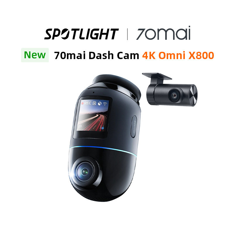 70mai Dash Cam 4K Omni X800哨兵模式行车记录仪360停车监控远程