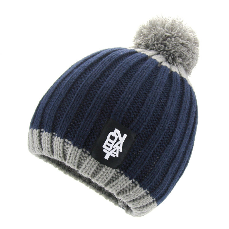 NOABAT秋冬季球球贴布儿童帽子