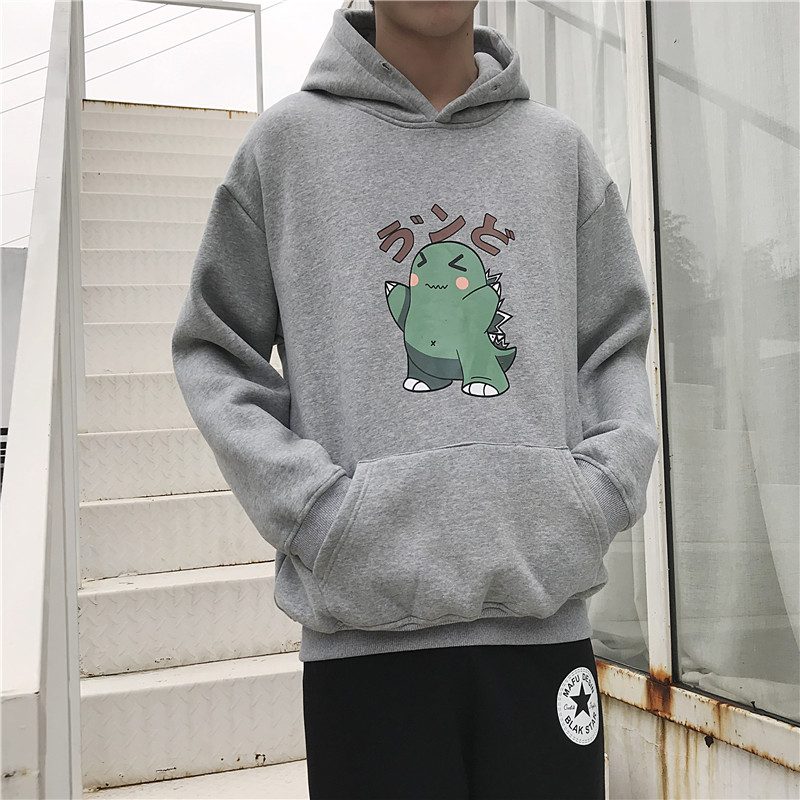 Men's spring cartoon cartoon printed Hooded Sweater men's couple's shirt fashionable thick thin