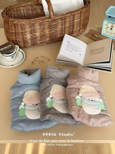 Pppig双面鹅绒羽绒服宠物冬季服小雪人衣服小型犬加厚马尔济斯