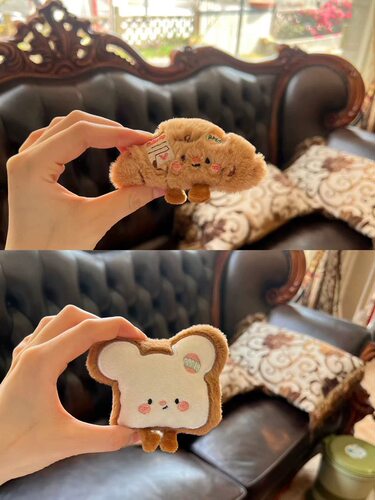 Pppig宠物玩具牛角包面包可爱狗狗玩具解闷自嗨小玩具发声玩具