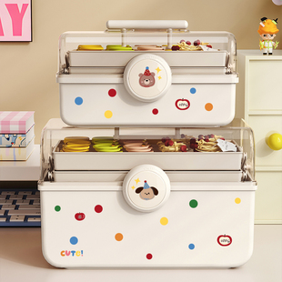 美术生工具收纳盒儿童小学生大容量画笔绘画专用整理箱美术工具箱