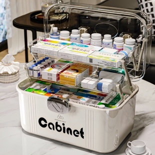 药箱大号医疗急救药物收纳盒家庭装家用多层多功能药品分层分类箱