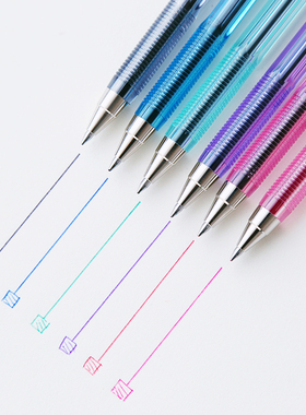 PILOT日本百乐圆珠笔学生办公BP-S彩色中油笔0.7mm经典透明杆