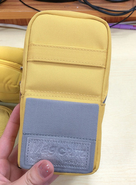 新色黄色日本kokuyo国誉可站立笔袋手机枕枕包烧饼包大容量铅笔盒
