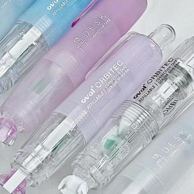 oval欧文雾感透明按动修正带