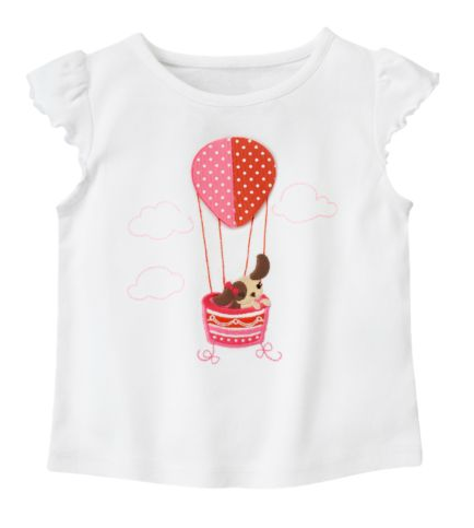 美国正品 gymboree金宝贝 远行者 女童热汽球之旅t恤 现货2t