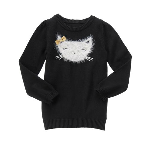 美国正品 Gymboree金宝贝 女童时尚猫咪针织连衣裙  现货M