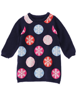 美国正品 Gymboree金宝贝  女童雪花针织连衣裙  现货3T