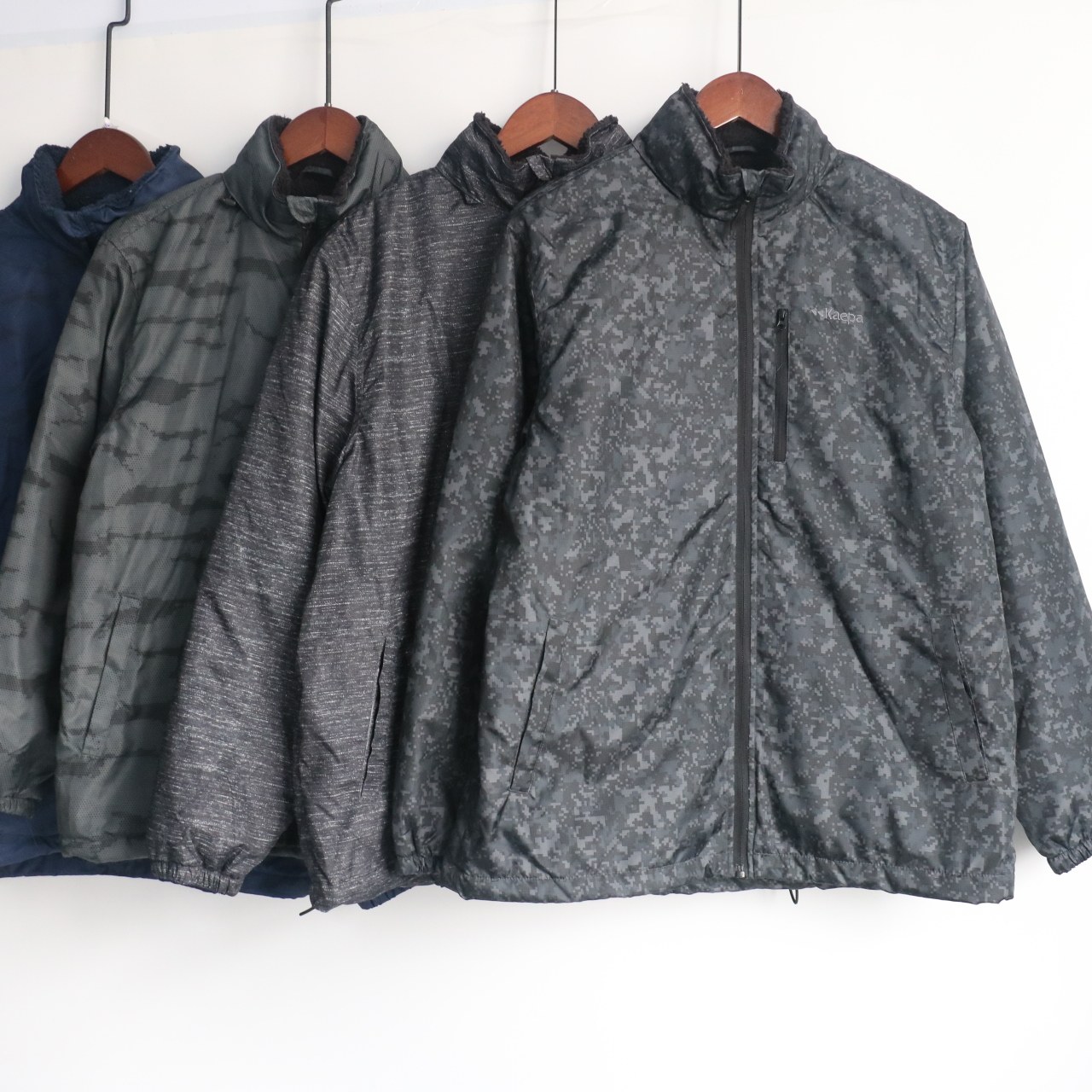 外贸日系复古男加绒运动夹克棉衣秋冬立领羊羔绒轻便保暖棉服外套