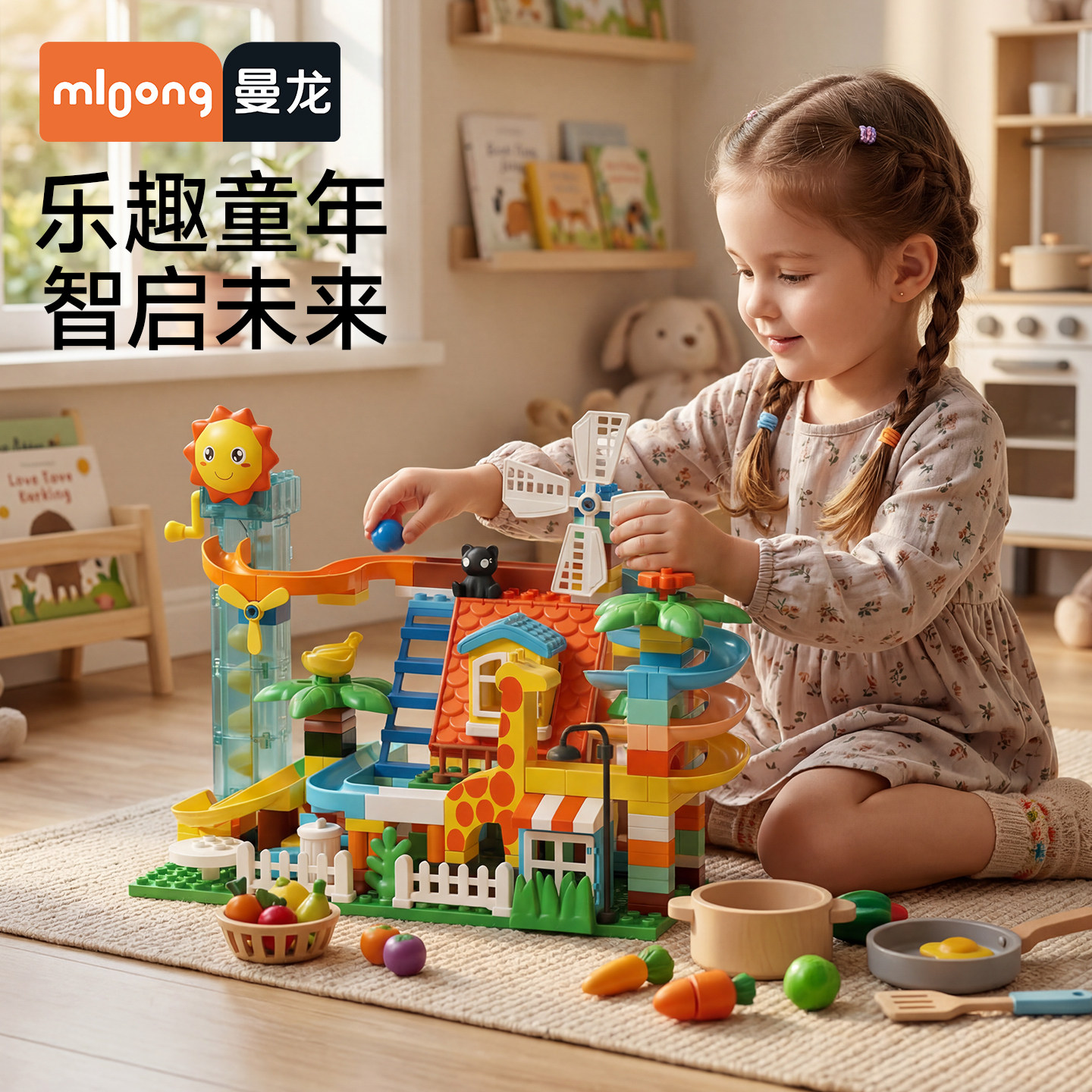 曼龙大颗粒益智拼装积木