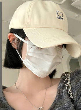 短发假发帽子一体女仿真人发小熊鸭舌帽ins韩版百搭时尚网红显瘦