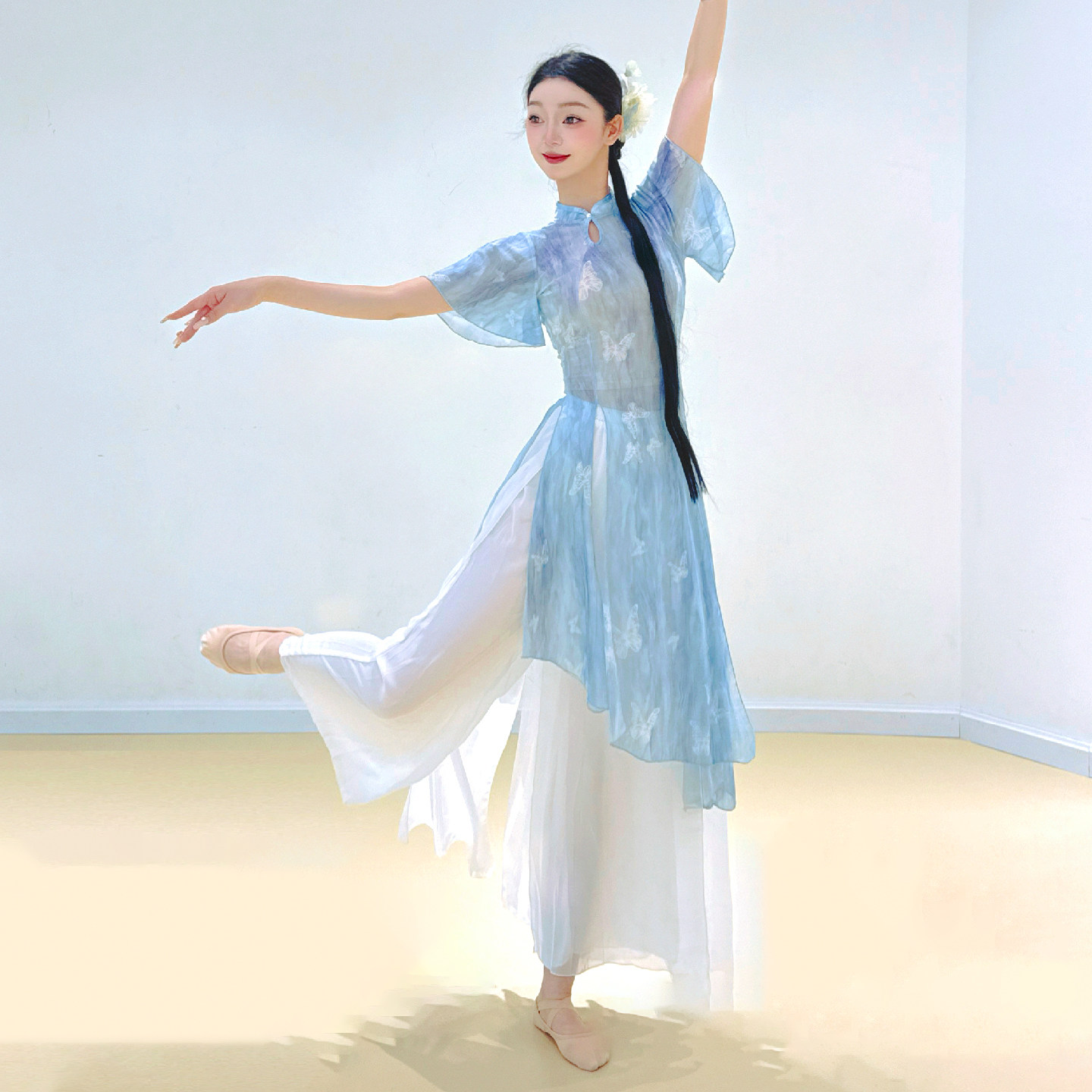 古典舞旗袍纱衣舞蹈演出服装