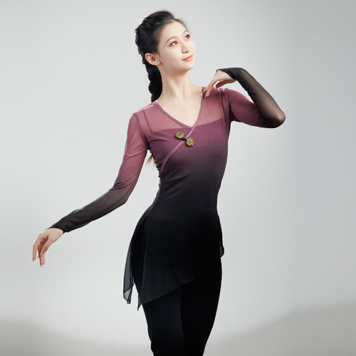 身韵纱衣古典舞渐变修身