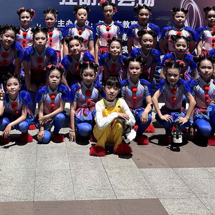 第十二届小荷风采奇狮妙想舞蹈服装 狮子头道具六一少儿醒狮演出服