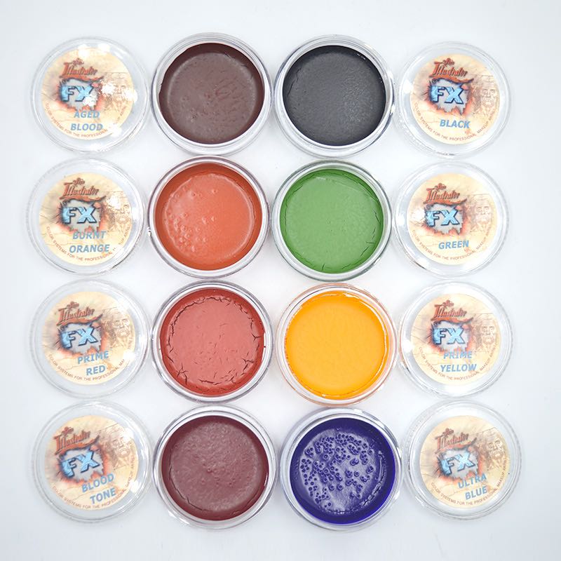 Ppi固态单色盒fx老人妆酒精油彩伤疤乳胶铂金硅胶假皮上色