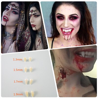 万圣节化妆吸血鬼道具cosplay假牙假血浆僵尸精灵耳朵虎牙套成人