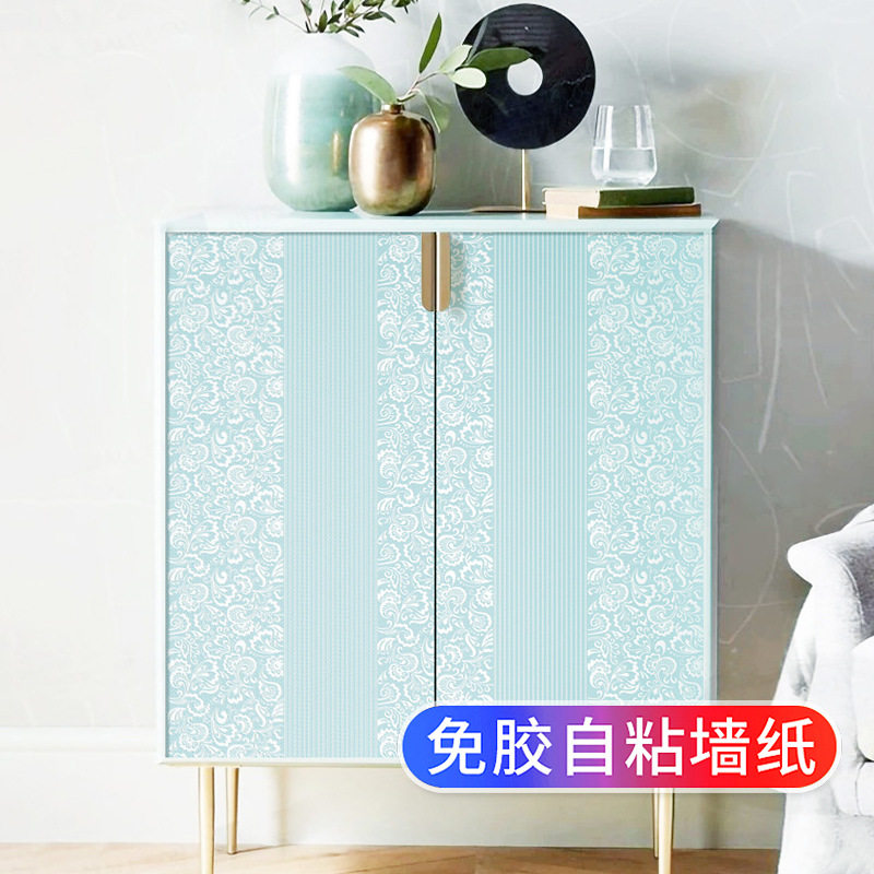 自粘贴纸衣橱柜门旧家具衣柜鞋柜子翻新美化厨房玻璃改造遮丑改色
