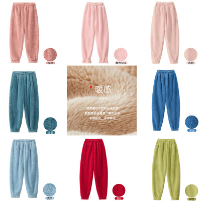 加厚可外穿秋冬季毛绒居家裤子