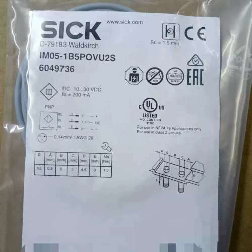西克SICK接近传感器IM05-1B5POVU2S,号6议价