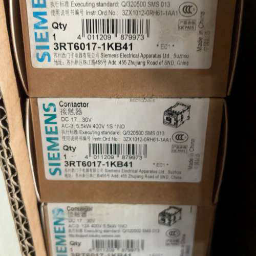 SIEMENS接触器3RT6017-1KB41，来