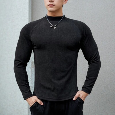 2026 Gym Tops ARM Winter Velvet Warm Sports Fitness T-shirt