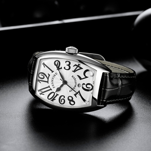 酒桶形方形机械表男大气豪华日历数字大表盘精钢深度防水