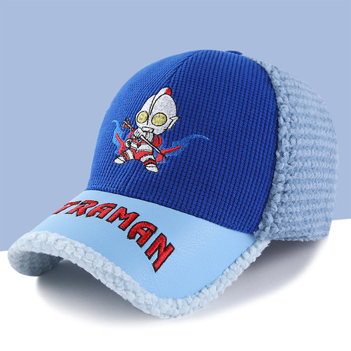 奥特曼儿童帽子加厚冬季鸭舌帽