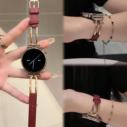 适用华为gt6手表带gt5新款gt4金属U形手镯皮质watch5高级女款41mm