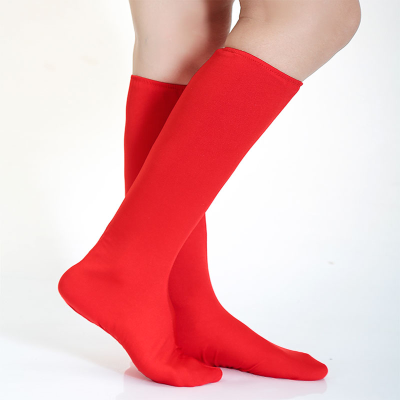 蒙古服靴鞋套藏族表演演出舞蹈靴套/高弹力红色金色黑色花纹鞋套