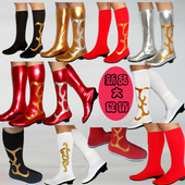 舞蹈舞台演出鞋 少数民族蒙古族舞蹈鞋 藏族舞蹈靴弹力高筒靴子女式