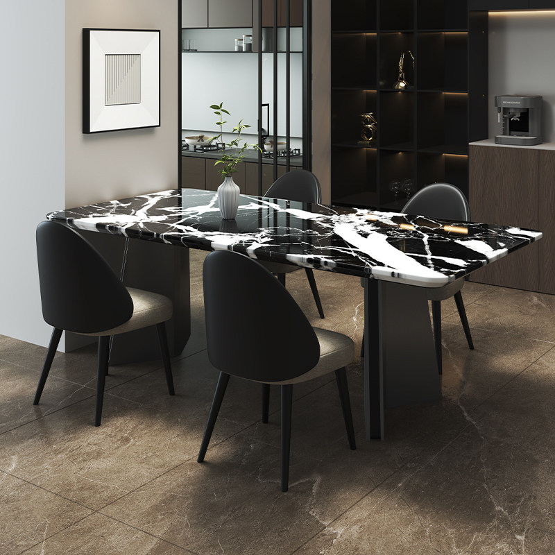意式天然大理石餐桌餐厅家用长方形长桌高端新款超晶石饭桌椅组合,住宅家具,大理石餐桌,淘宝优惠券,粉丝福利购,淘宝优惠卷