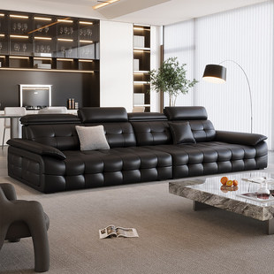 意式极简客厅头层真皮沙发储物可调节全真皮大小户型皮艺沙发组合