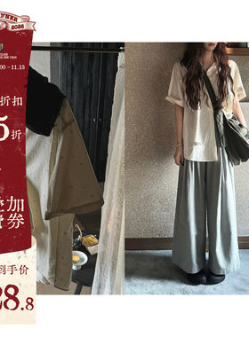 宽松碎花衬衫复古风韩系