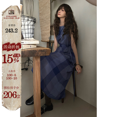 jmwomen 5/18 10:00 gingham plaid 大格纹蓝色 格子连衣裙