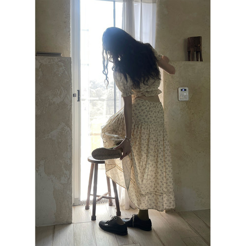 JMWOMEN碎花衬衫半身裙套装