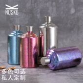 纯钛酒壶一斤装 露营大容量酒瓶子钛酒壶 家用白酒壶户外随身便携式