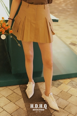 H.D.H.Q黑标系列-胶囊衣橱经典少女感工装A字mini半裙裙裤