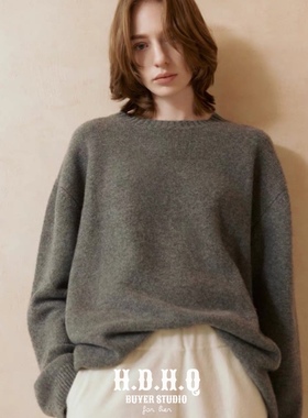 H.D.H.Q【Buyer series】买手系列-enndou羊绒罗纹圆领宽松套头衫