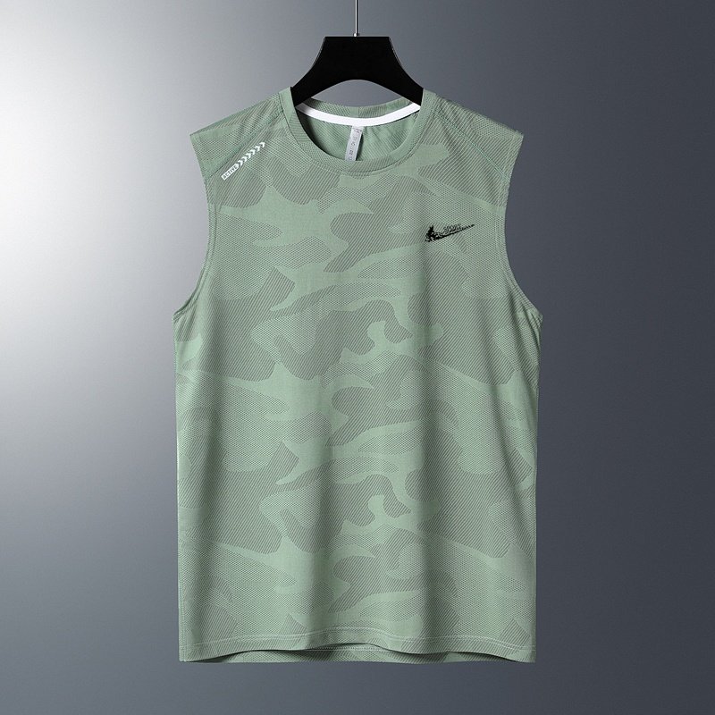 耐克顿冰丝背心男士夏季薄款网眼速干衣健身训练运动无袖短袖t恤