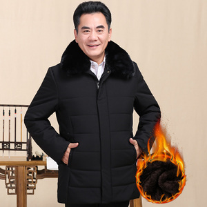 8801/P135 爆！长年有货中老年棉衣男冬季中长款棉服外套保暖棉袄图片