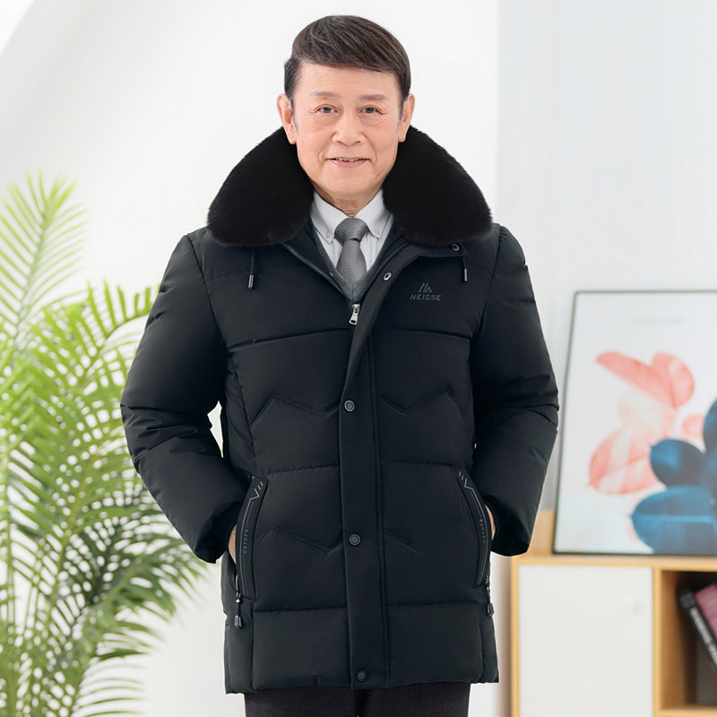 主推爆！6807/P90老人冬装棉服男爸爸加绒加厚棉衣爷爷中长款外套,男装棉衣,星座1216（原钱塘722）