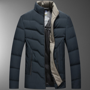 92002/商务羽绒服外套中青年爸爸羽绒衣立领外套